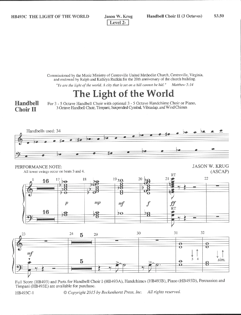 Light Of The World Handbell Choir #2 3 Octaves