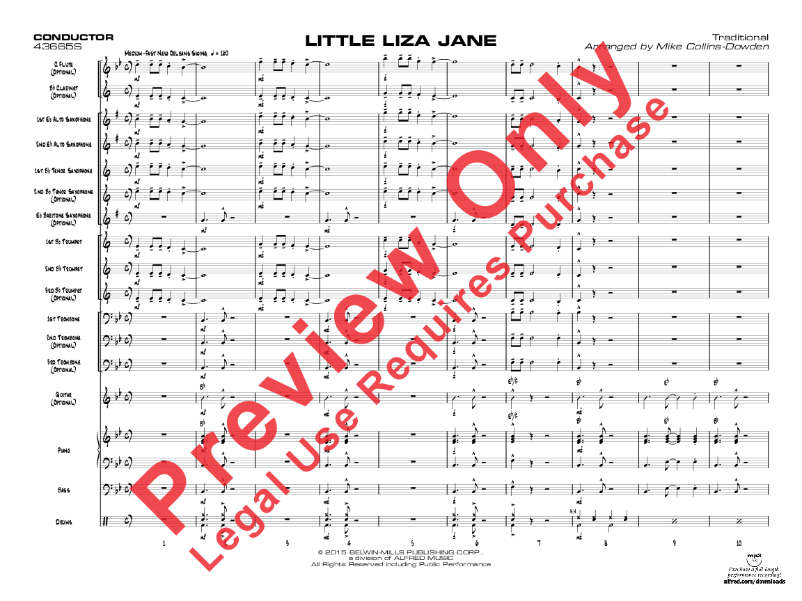 Little Liza Jane Score