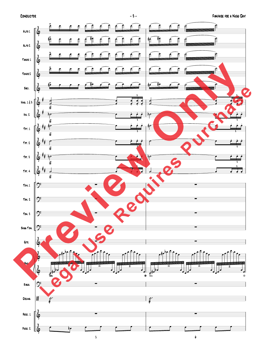 Fanfare for a New Day Score