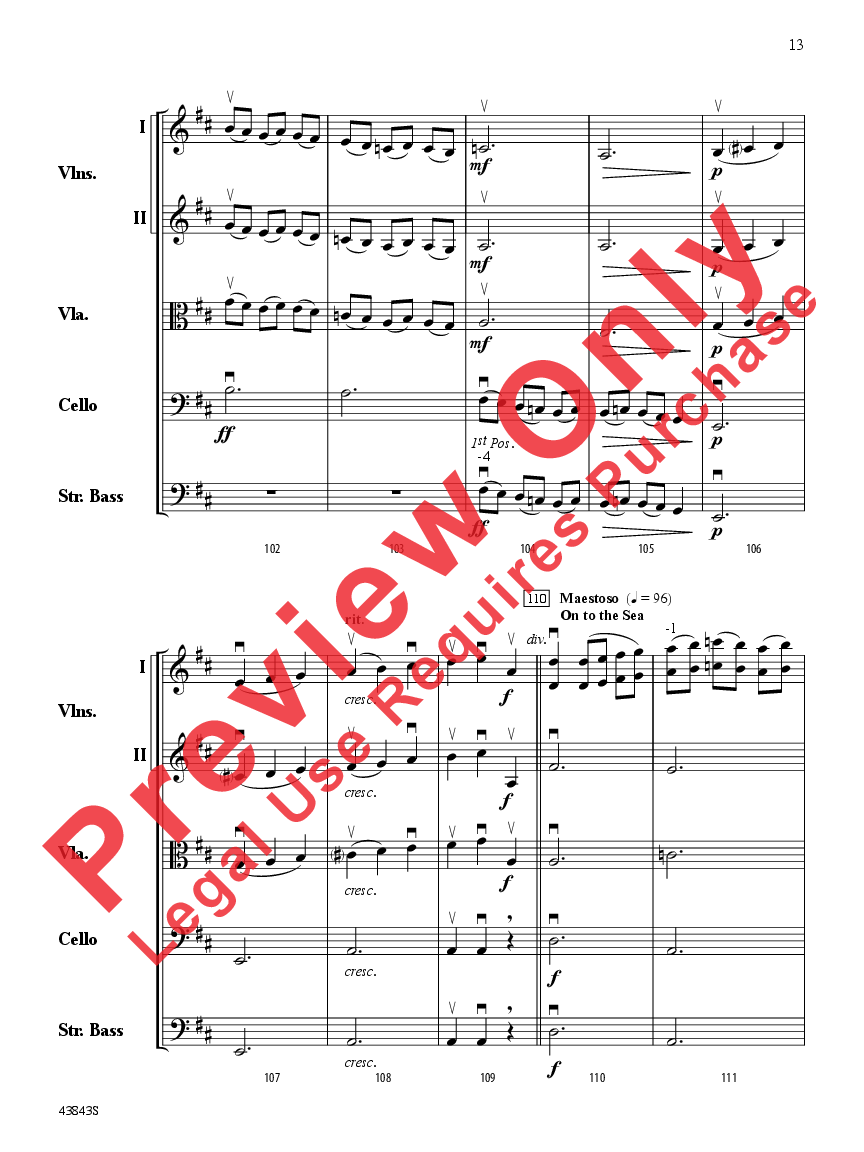 A River Rhapsody Score