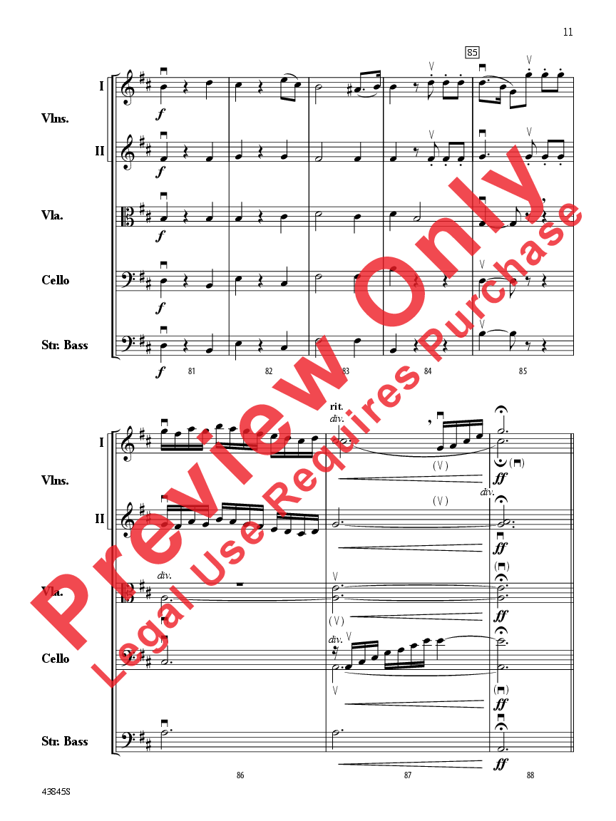 Evening Song Score P.O.P.