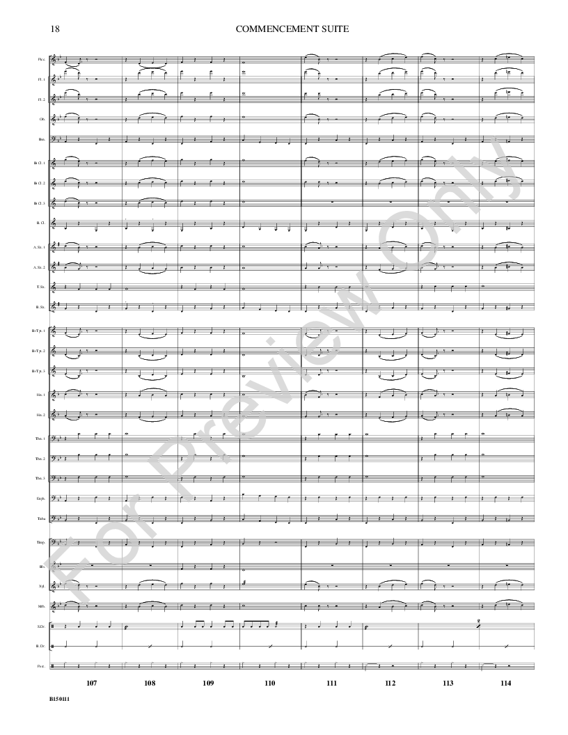 Commencement Suite Score