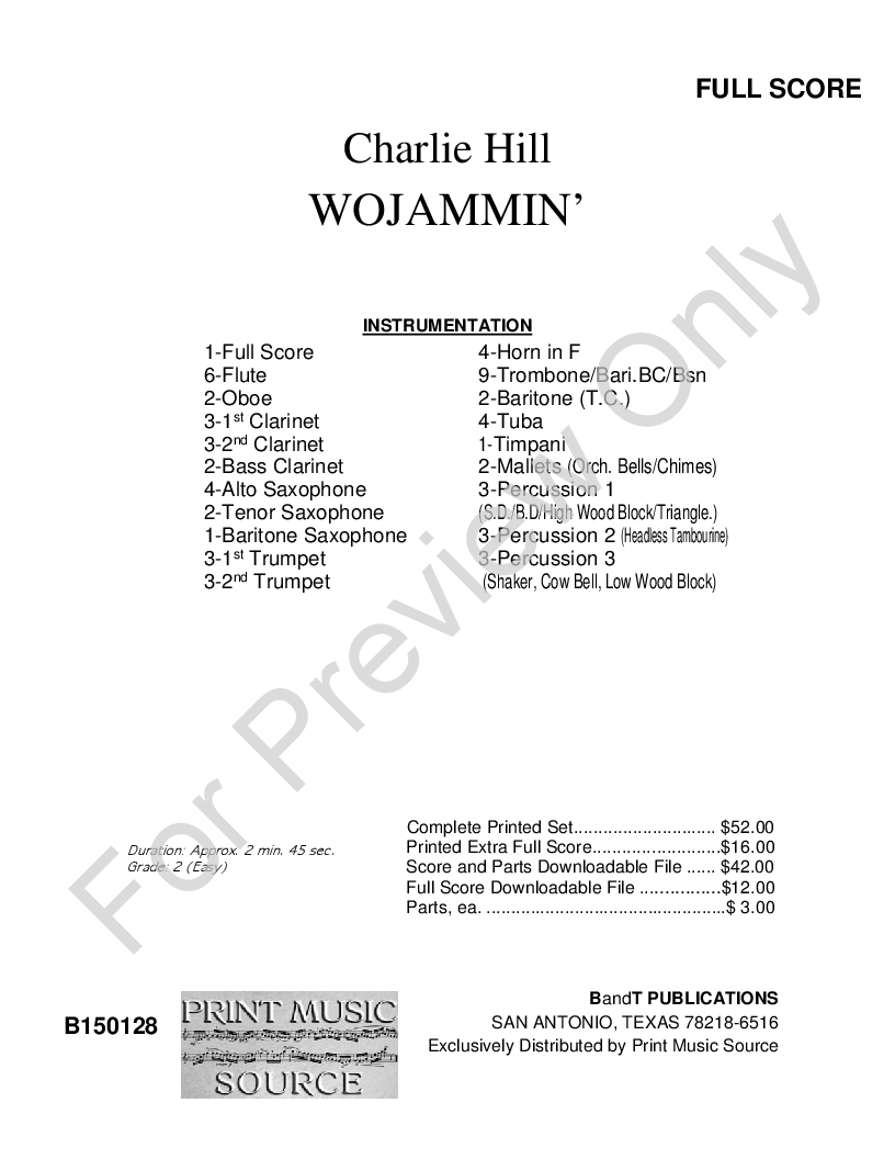 Wojammin' Score