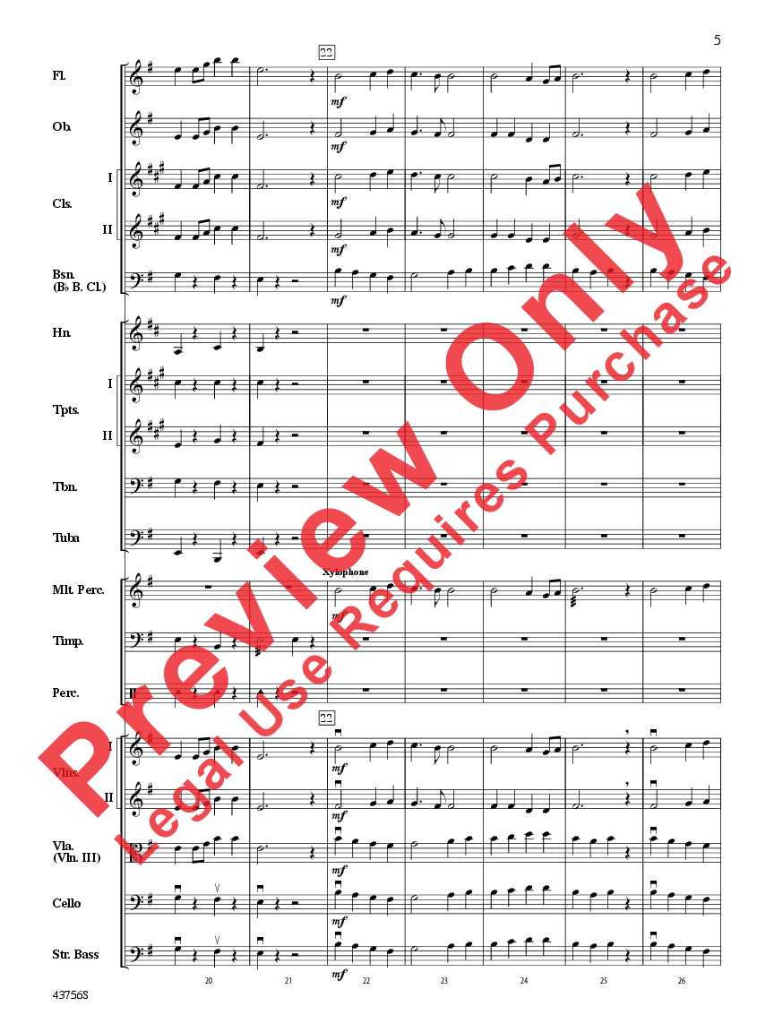 New World Symphony (Theme) Score