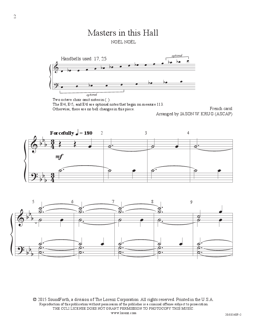 Masters in This Hall 2/3 Octaves