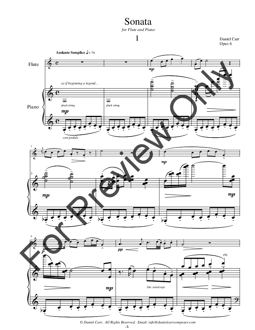 Sonata for Flute (Violin) and Piano P.O.D.