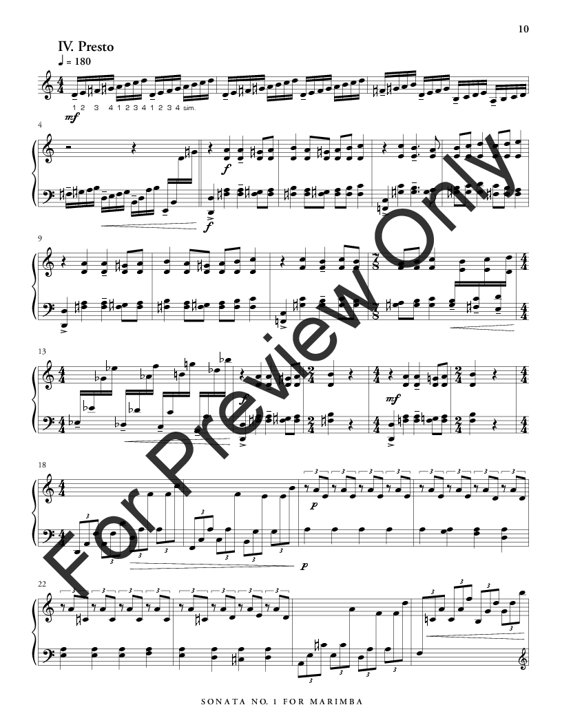Sonata #1 for Marimba 5 Octave Marimba