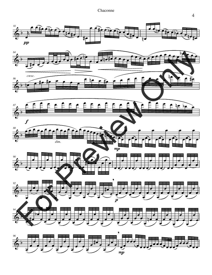 Bach Chaconne for Solo Clarinet P.O.D.