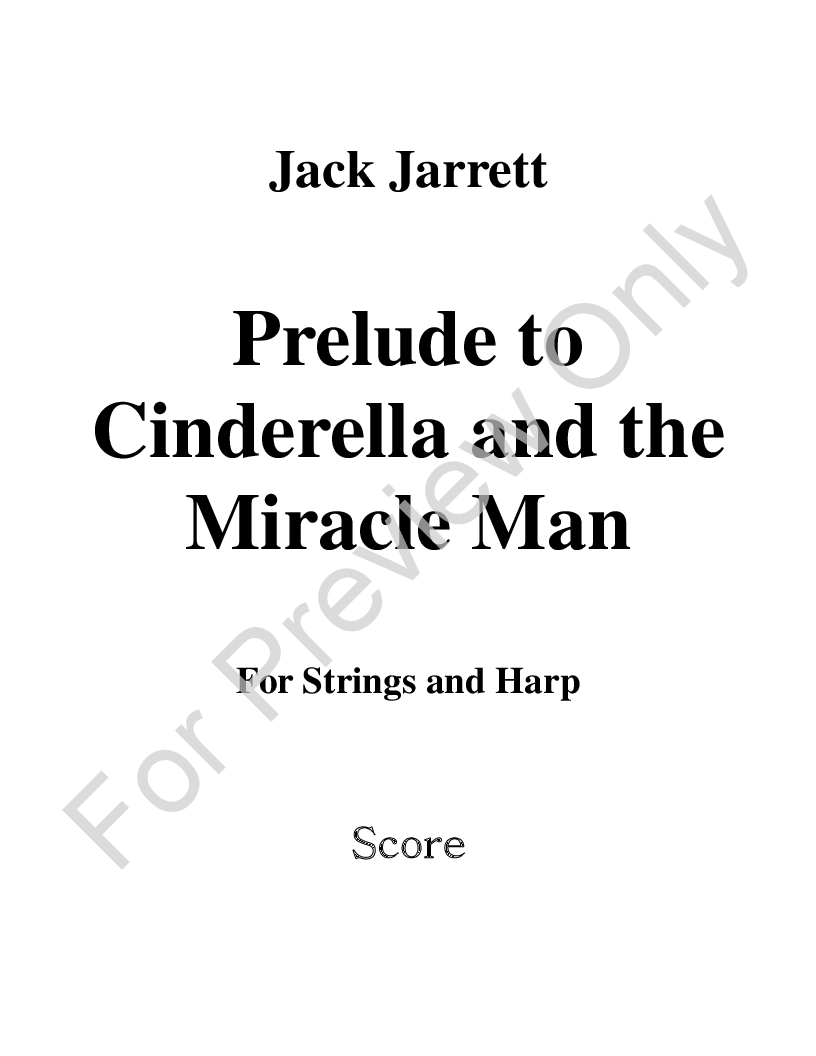 Prelude to the opera Cinderella and the Miracle Man P.O.D.