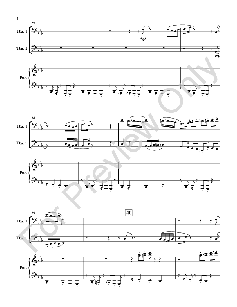 Bachburg Concerto No. 5 for Two Tubas and Piano P.O.D.