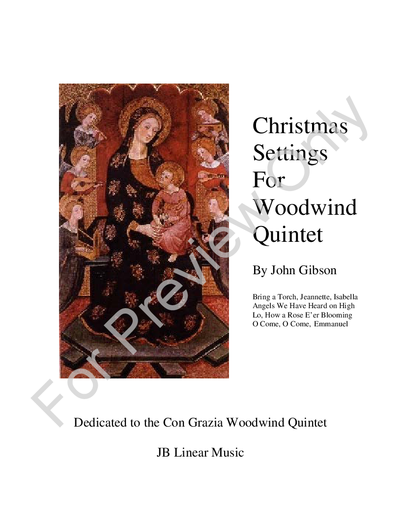 Christmas Settings for Woodwind Quintet P.O.D.