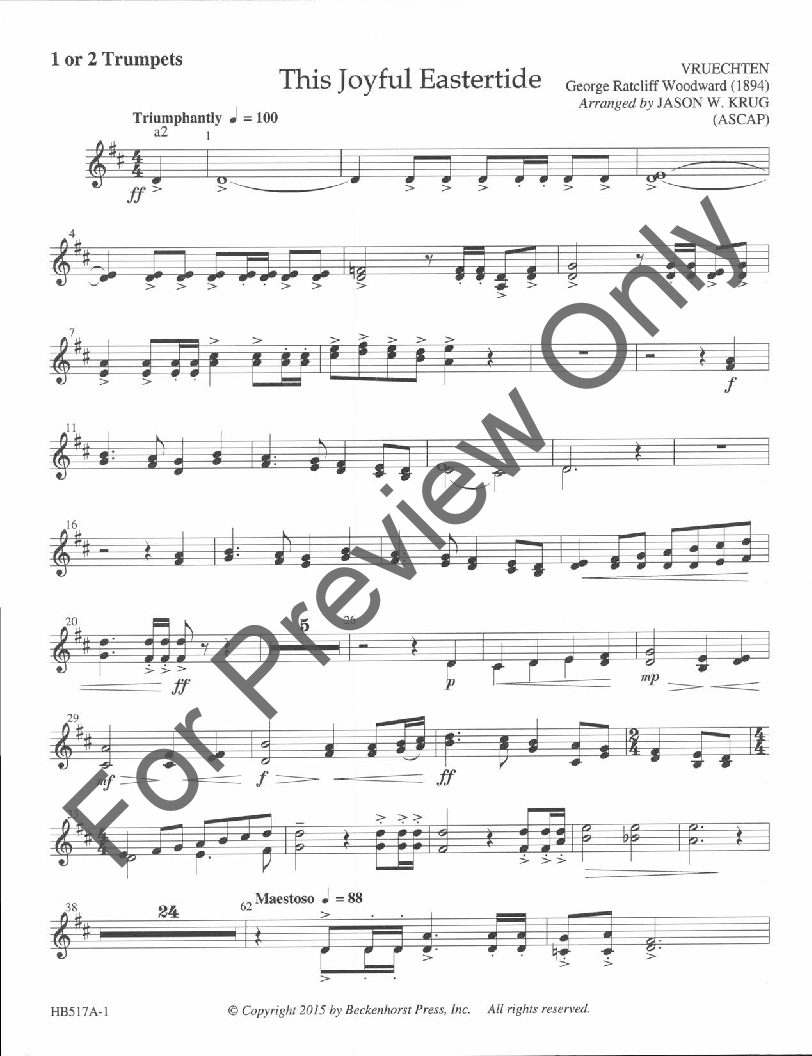 This Joyful Eastertide Trumpet Parts