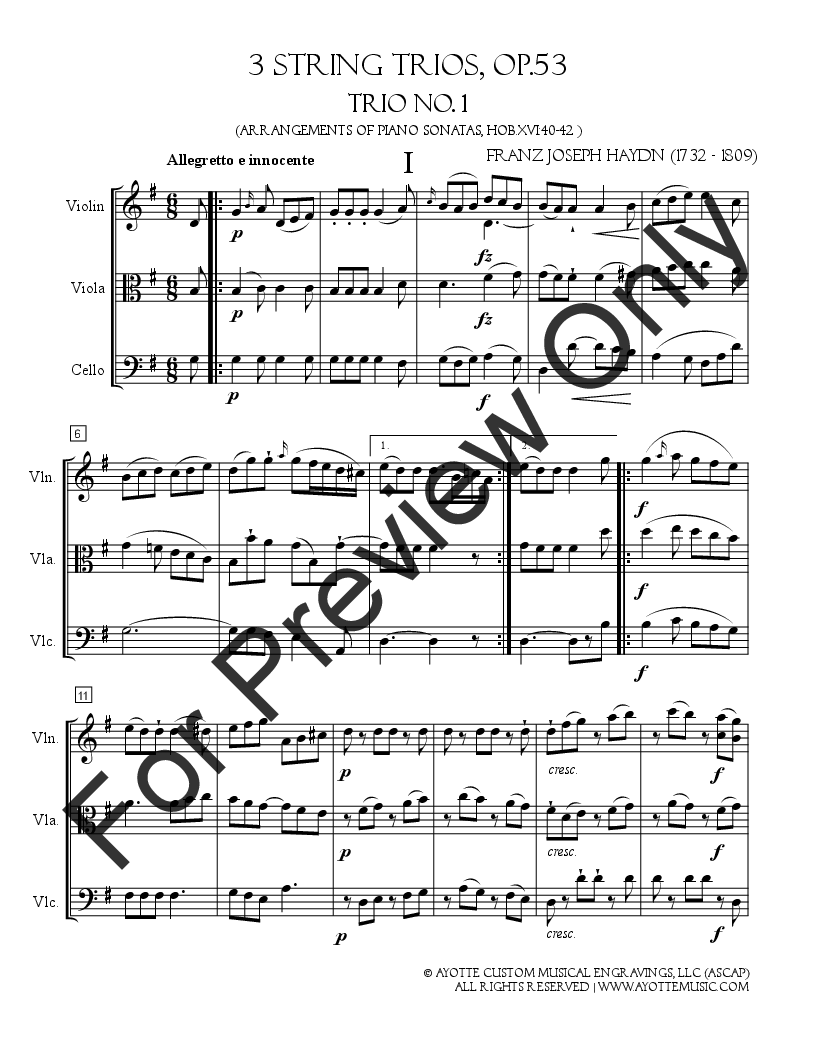 3 String Trios, Op. 53 P.O.D.