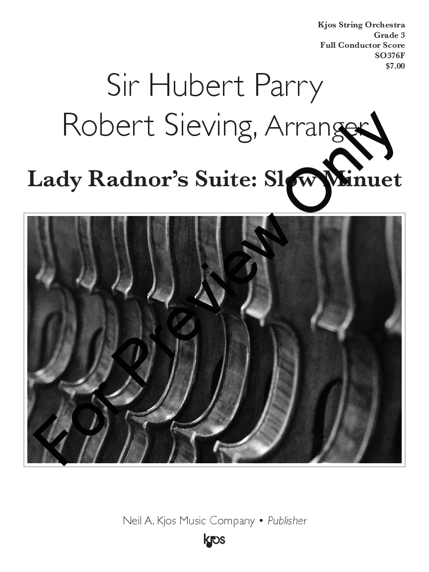 Lady Radnor's Suite: Slow Minuet