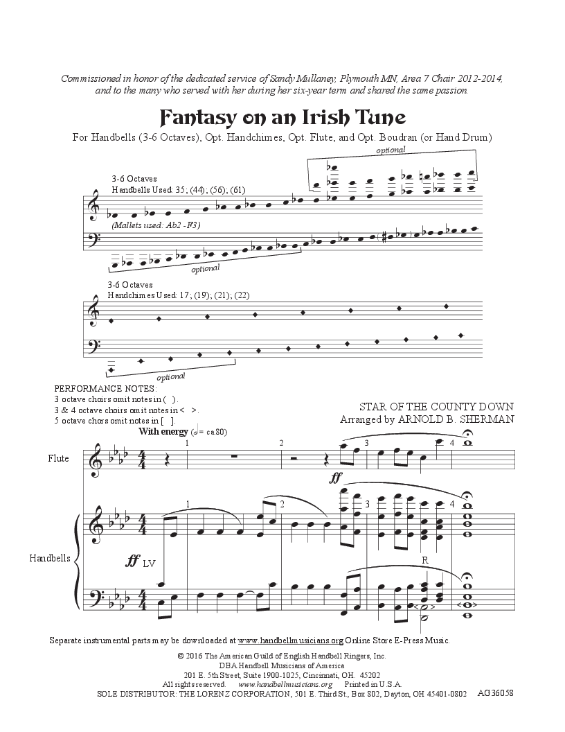 Fantasy on an Irish tune 3/6 Octaves P.O.D.