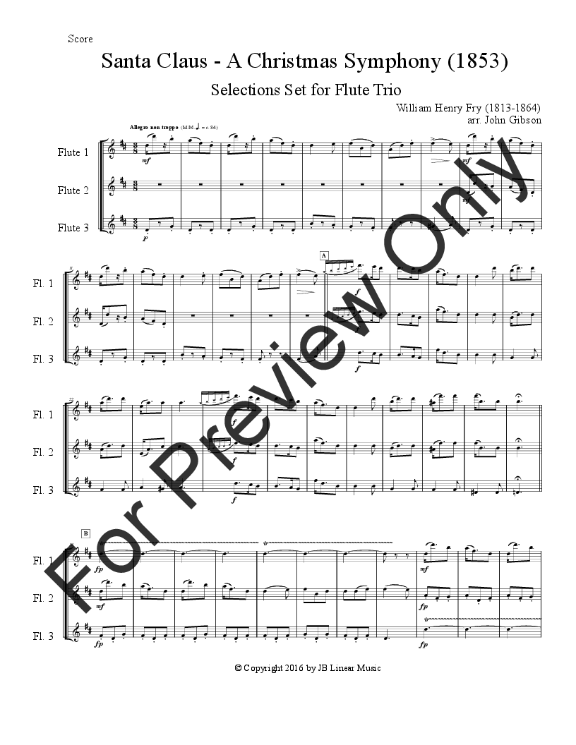 Santa Claus - A Christmas Symphony for Flute Trio P.O.D.