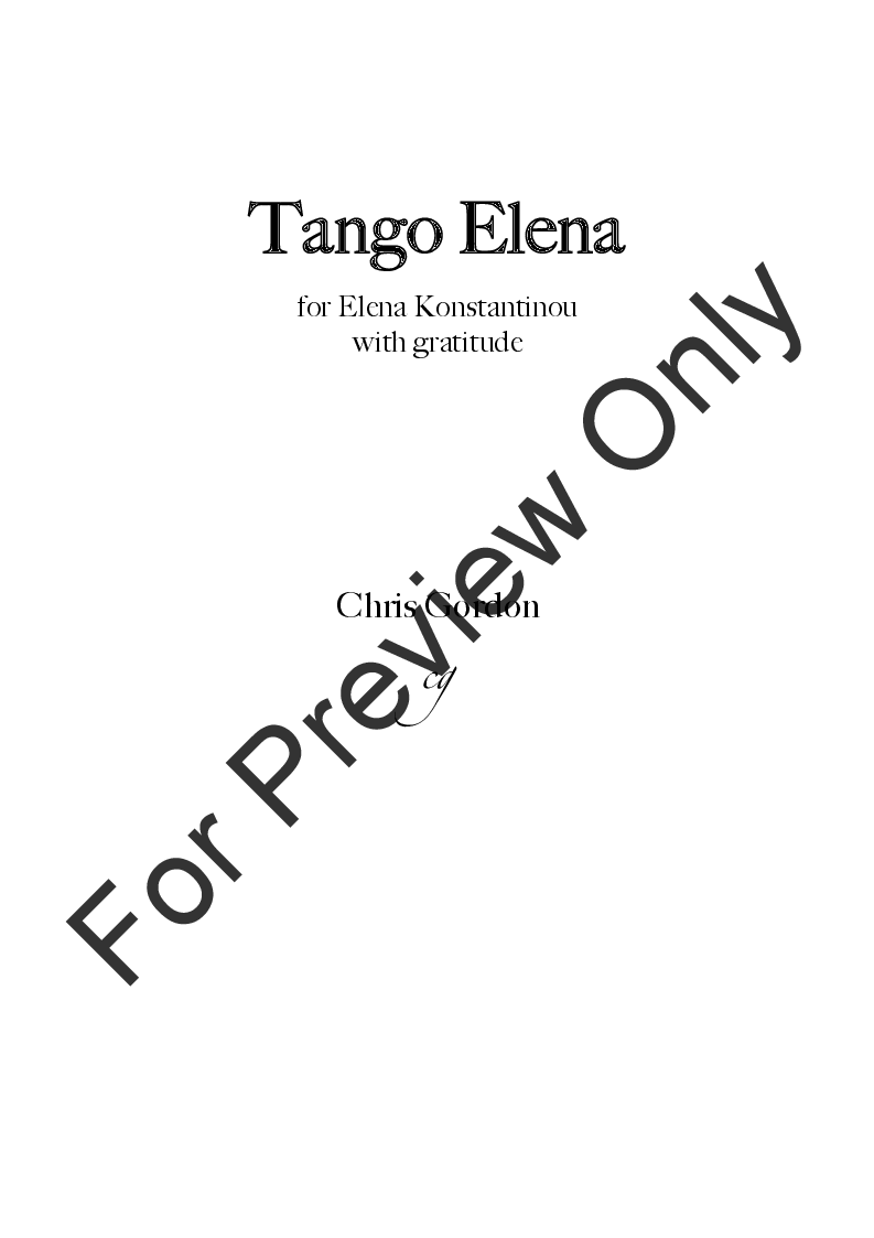 Tango Elena P.O.D.