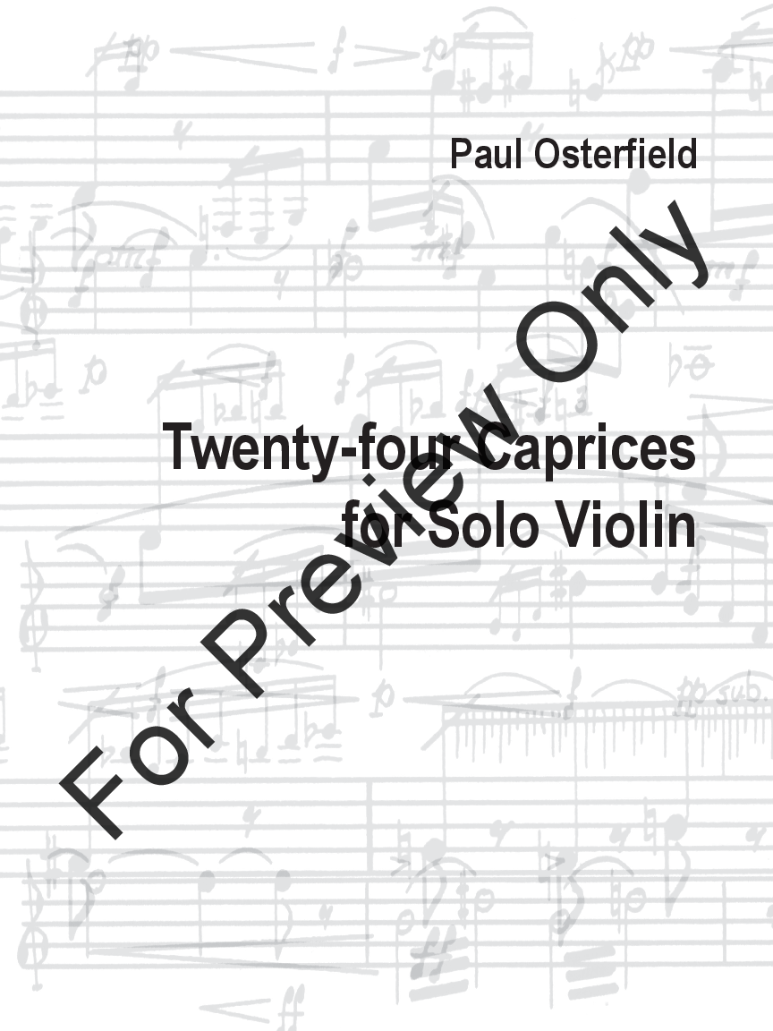 Twenty-four Caprices for Solo Violin P.O.D.