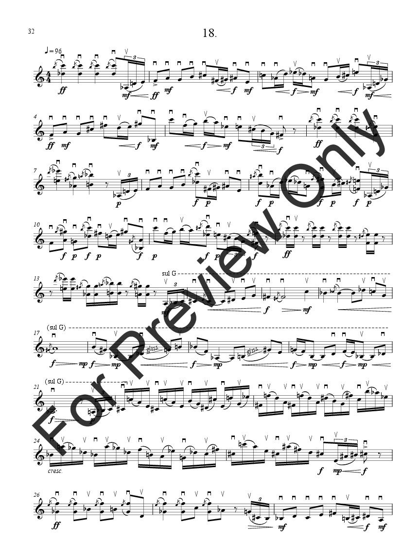 Twenty-four Caprices for Solo Violin P.O.D.