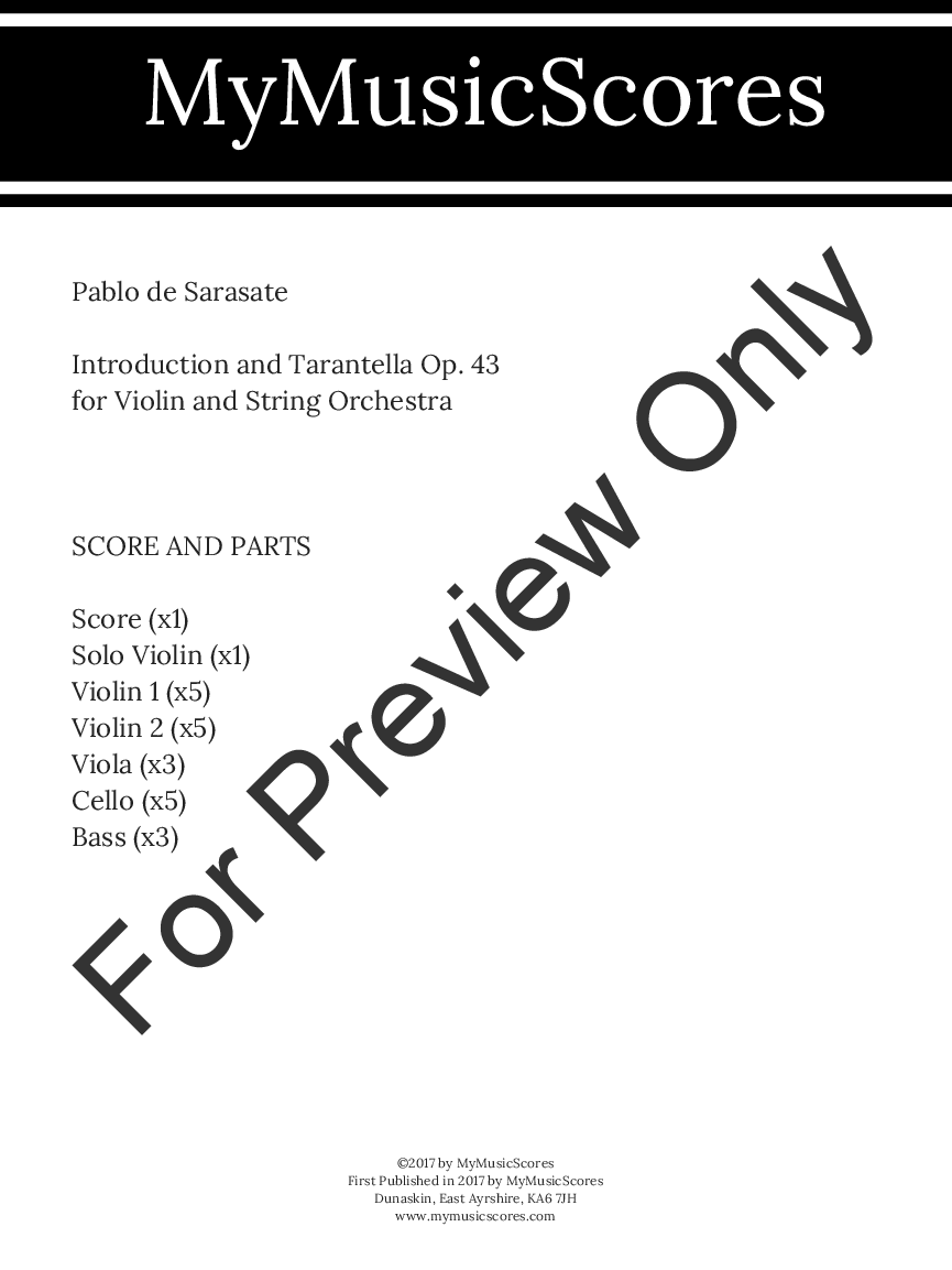 Introduction and Tarantella Op. 43 P.O.D.