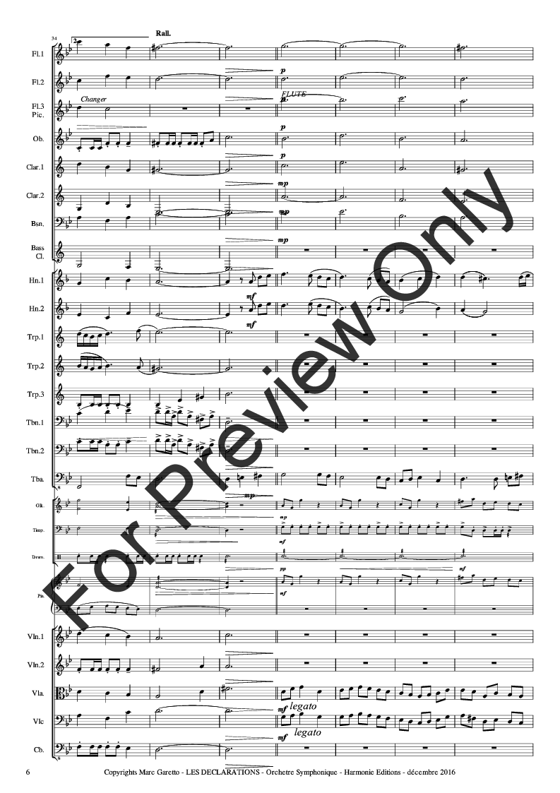 Musical Hugs - Les Declarations - Original Composition for Full Orchestra P.O.D.