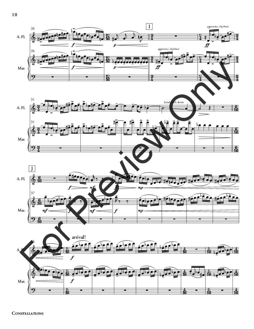 Constellations Alto Flute and Marimba Duet - 5 octaves