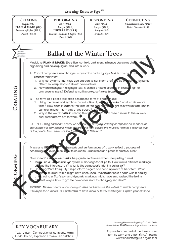 Ballad of the Winter Trees Large Print Edition P.O.D.