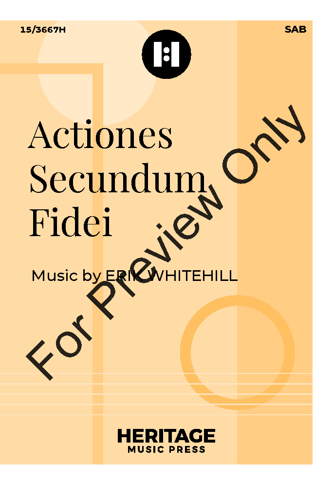 Actiones Secundum Fidei Large Print Edition P.O.D.