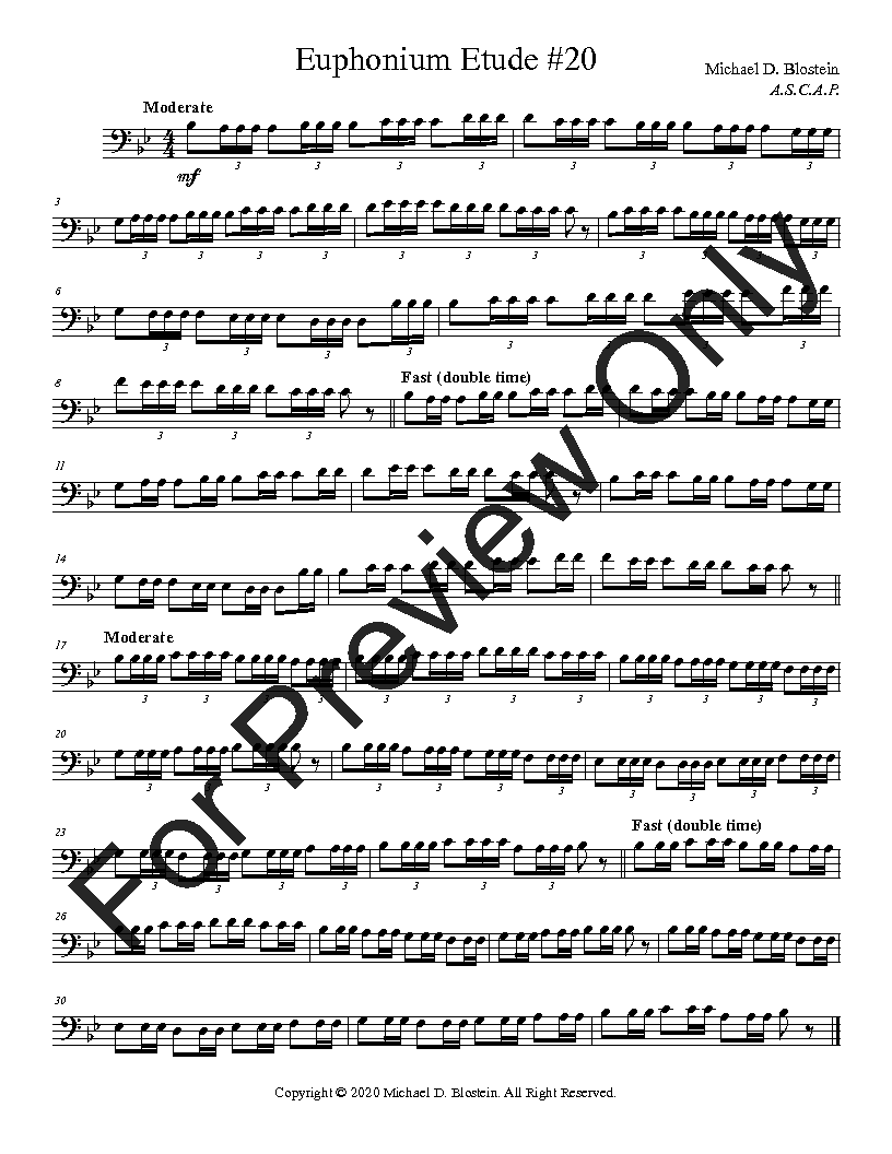Etudes for the Developing Euphonium Player P.O.D.
