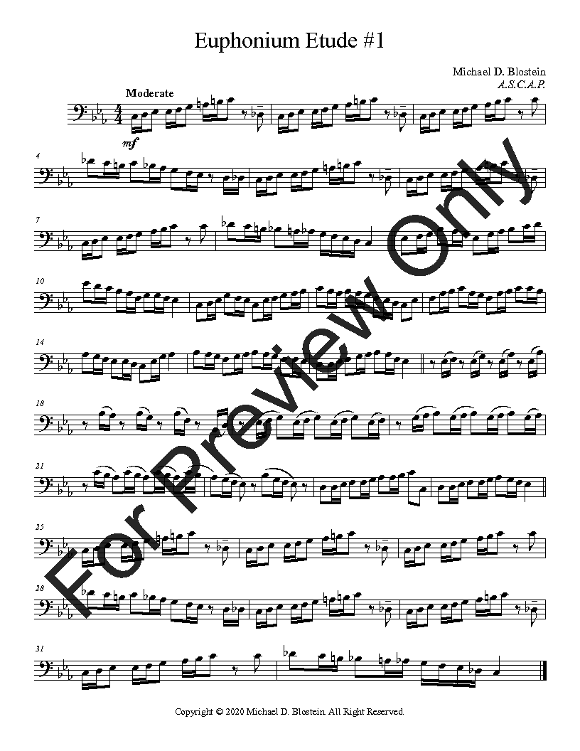 Etudes for the Developing Euphonium Player P.O.D.