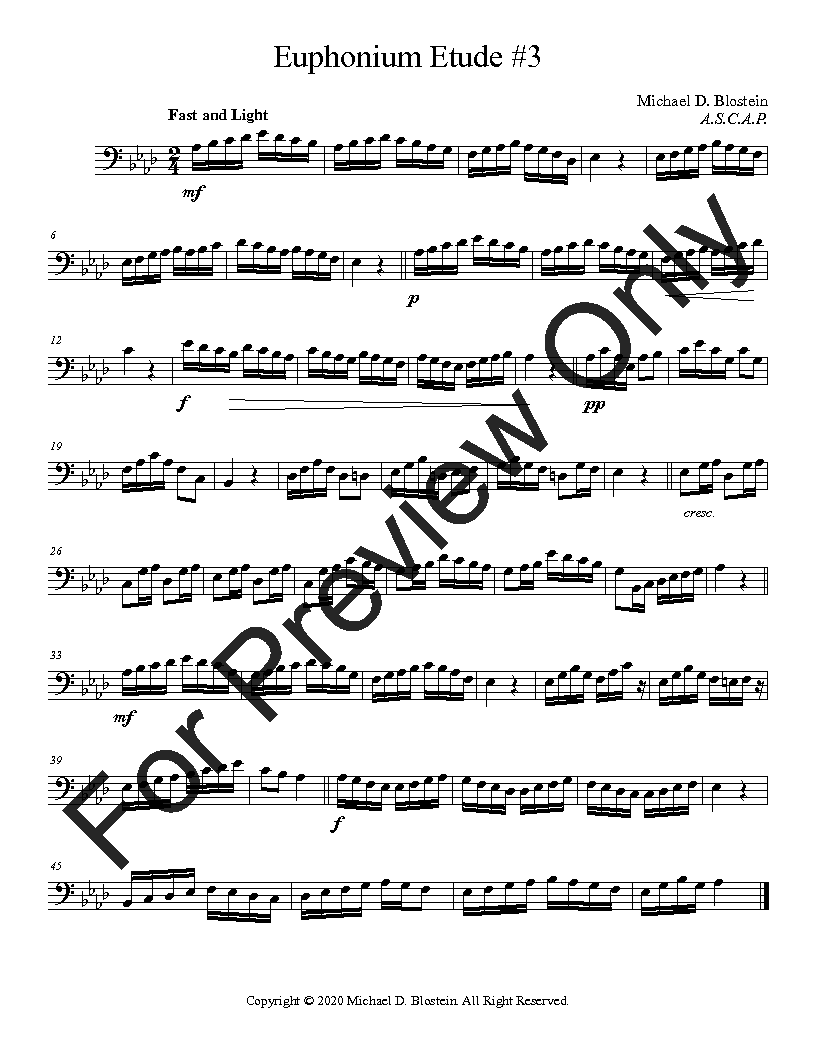 Etudes for the Developing Euphonium Player P.O.D.