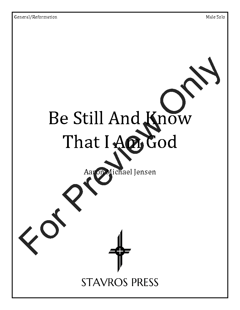 Be Still And Know That I Am God P.O.D.