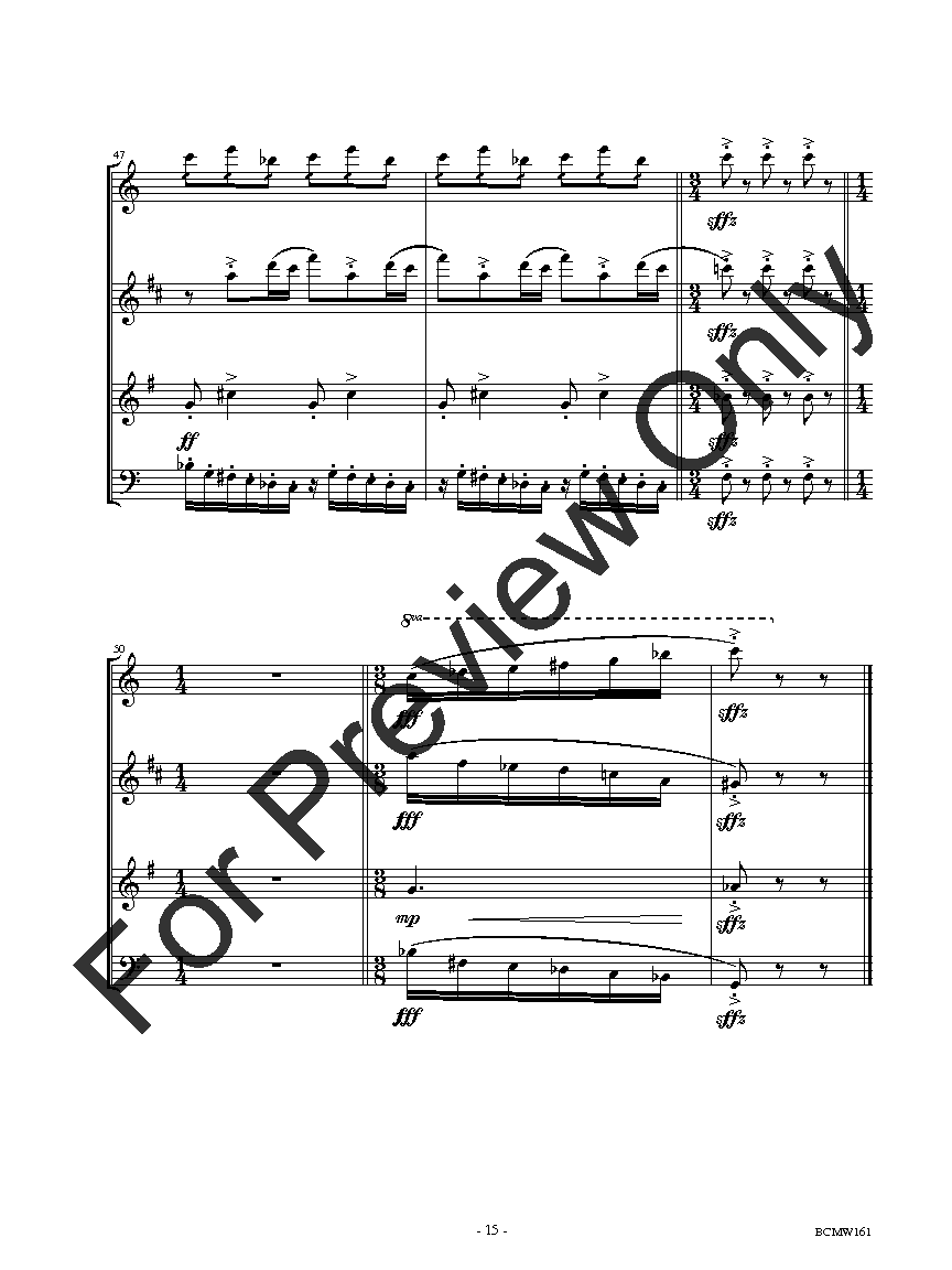 4 miniatures per 4 strumenti a fiato Quartet for Flute, Clarinet, Bassoon, and Horn