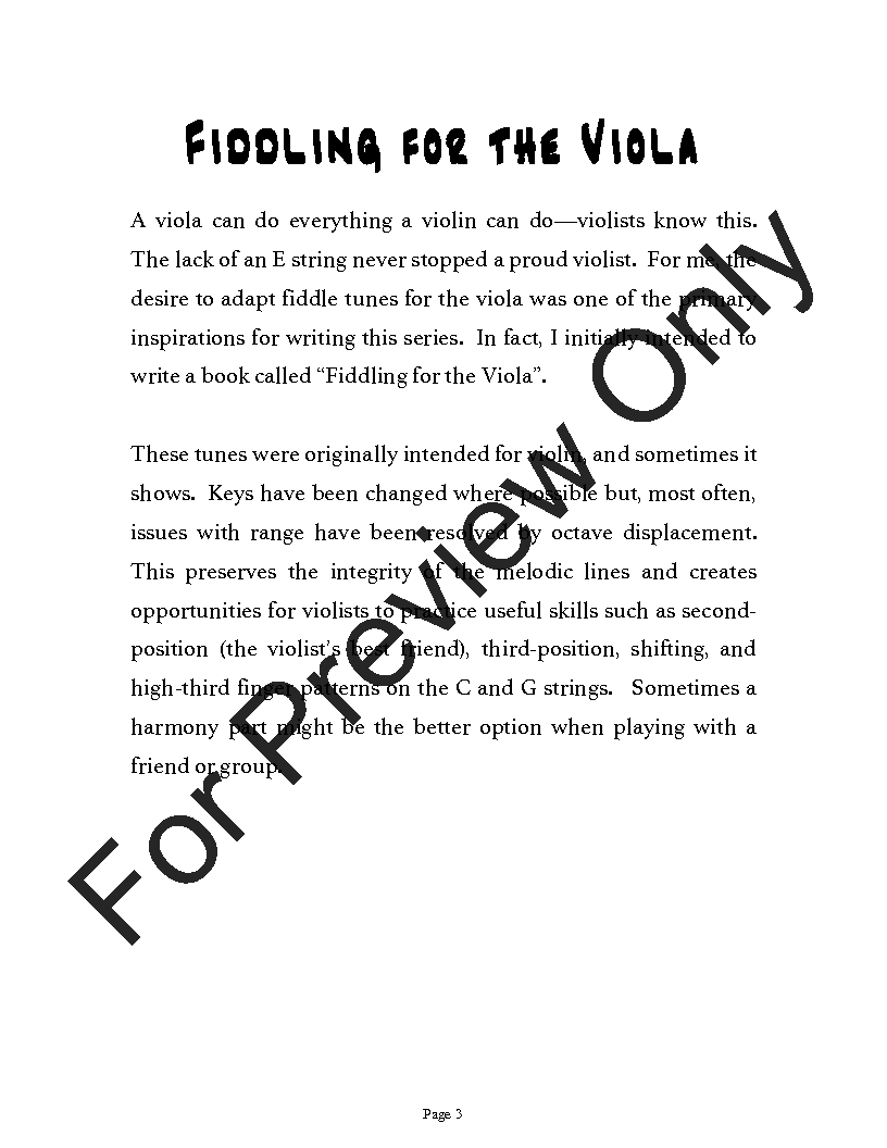 FIDDLE CLUB - Viola Part P.O.D.