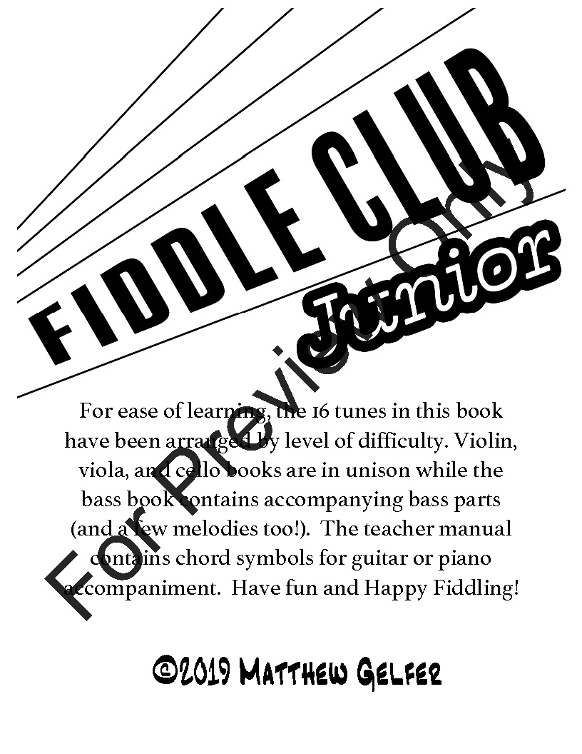 FIDDLE CLUB JUNIOR - Cello Part P.O.D.