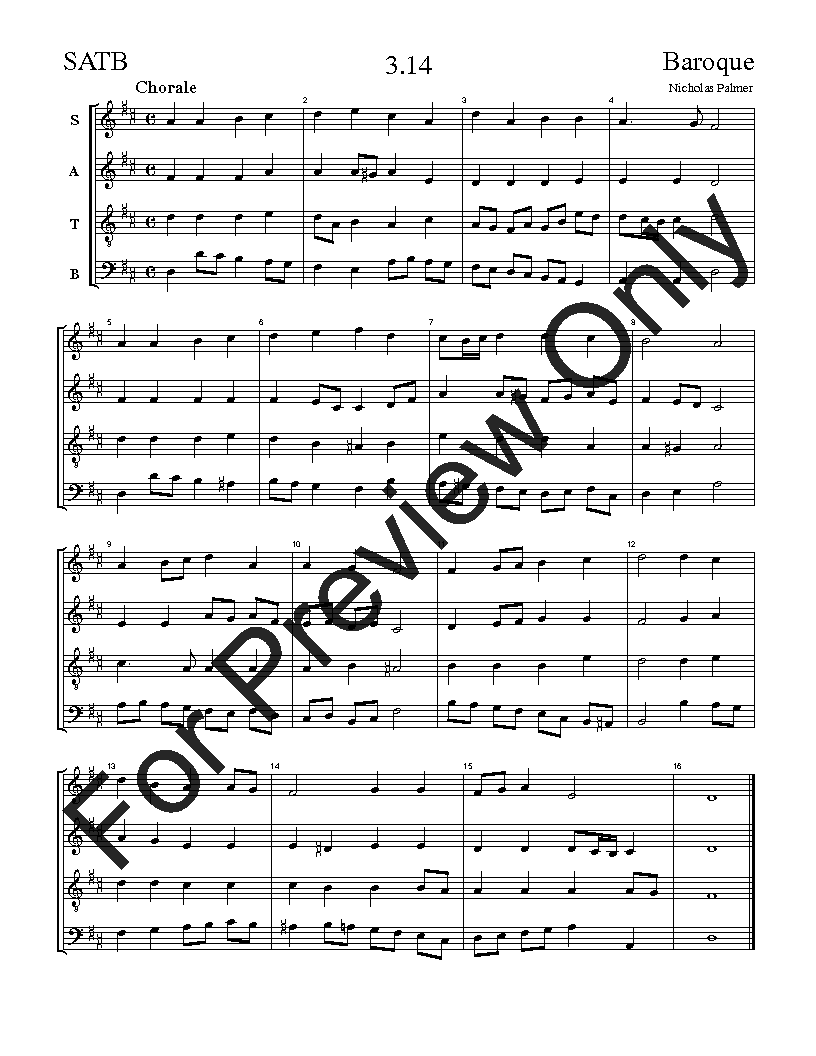 The Baroque Sight-Singing Series SATB Vol. 3 Reproducible PDF Download