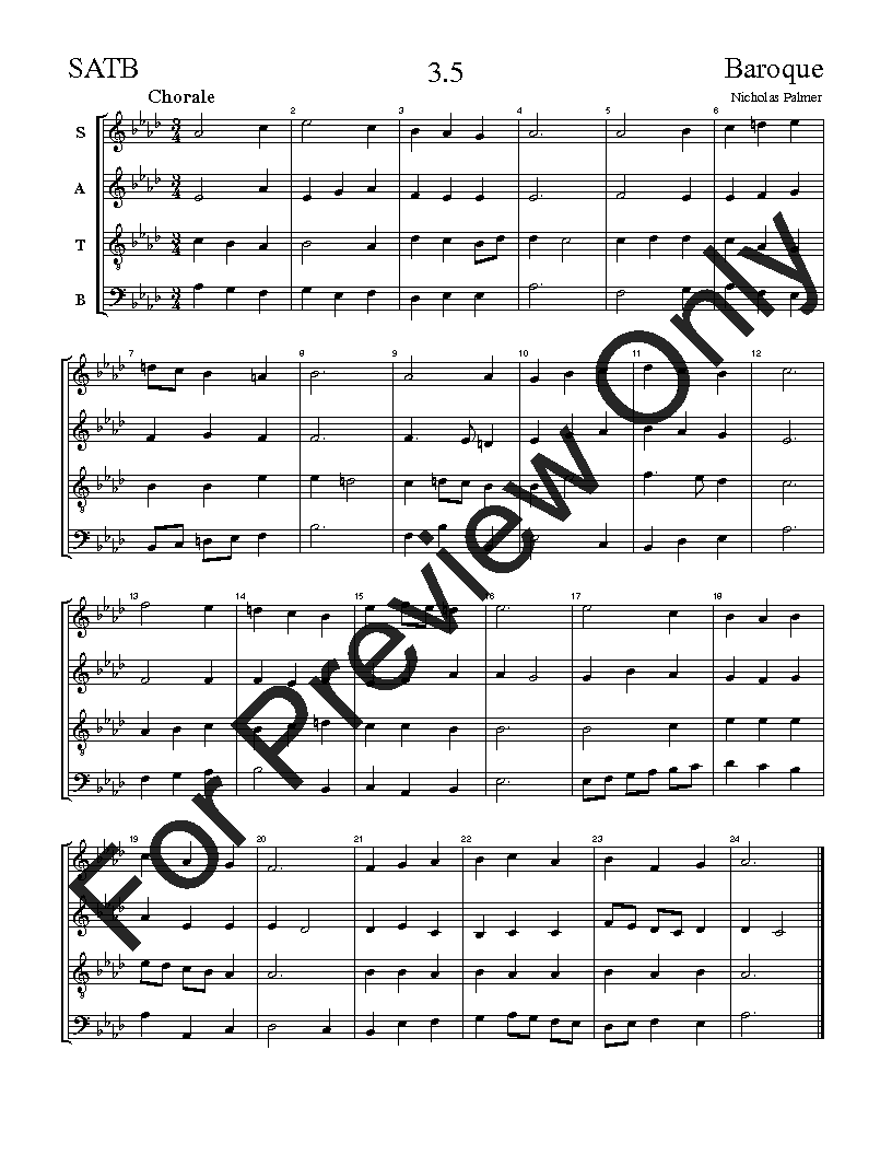 The Baroque Sight-Singing Series SATB Vol. 3 Reproducible PDF Download