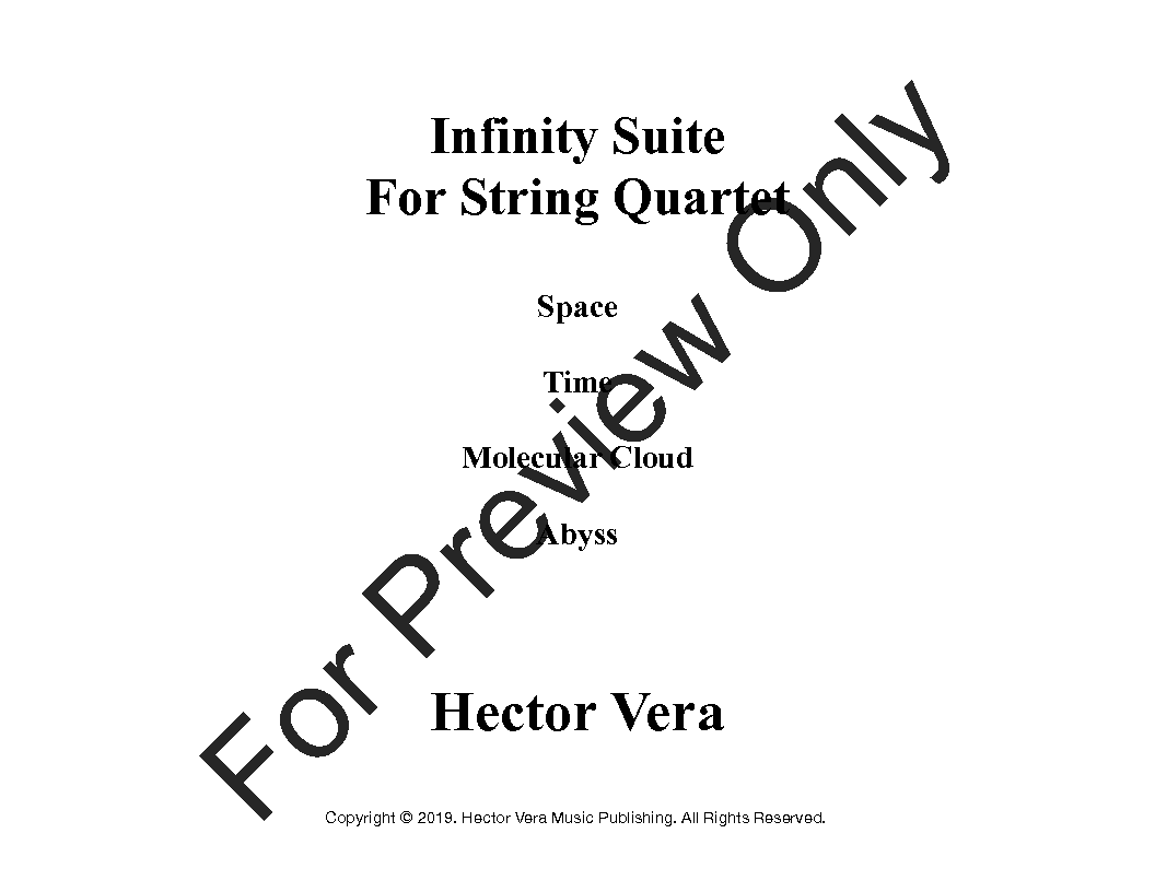 Infinity Suite for String Quartet P.O.D.
