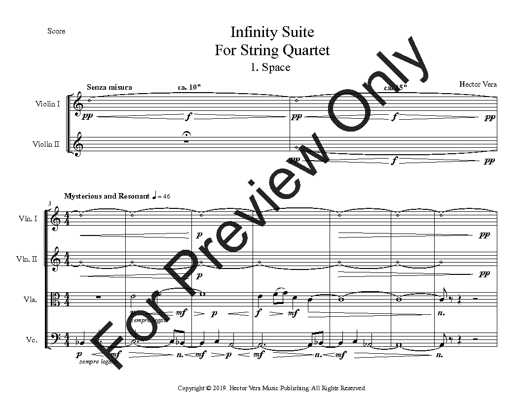 Infinity Suite for String Quartet P.O.D.