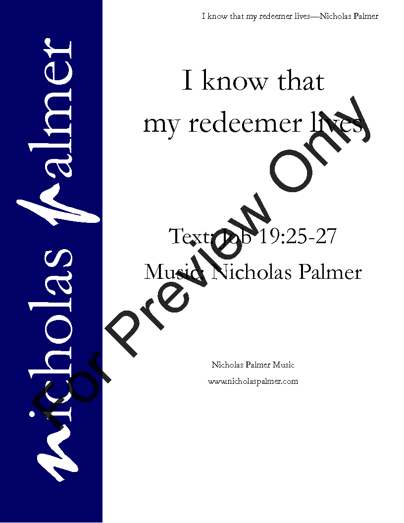 I know that my Redeemer lives P.O.D.