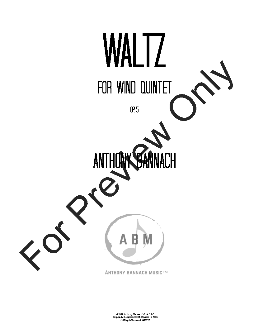 Waltz for Wind Quintet P.O.D.