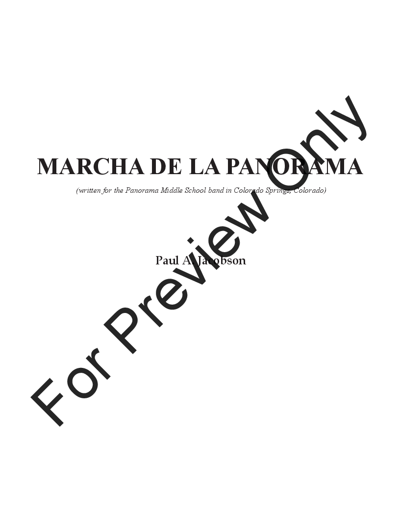 MARCHA DE LA PANORAMA P.O.D.