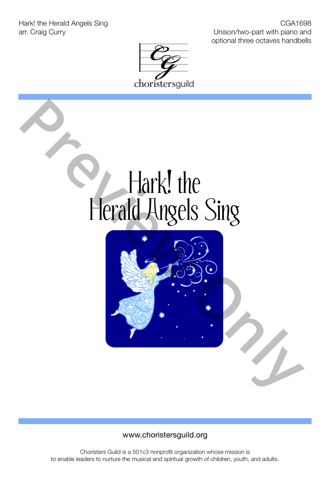 Hark! the Herald Angels Sing Unison LARGE PRINT P.O.D.