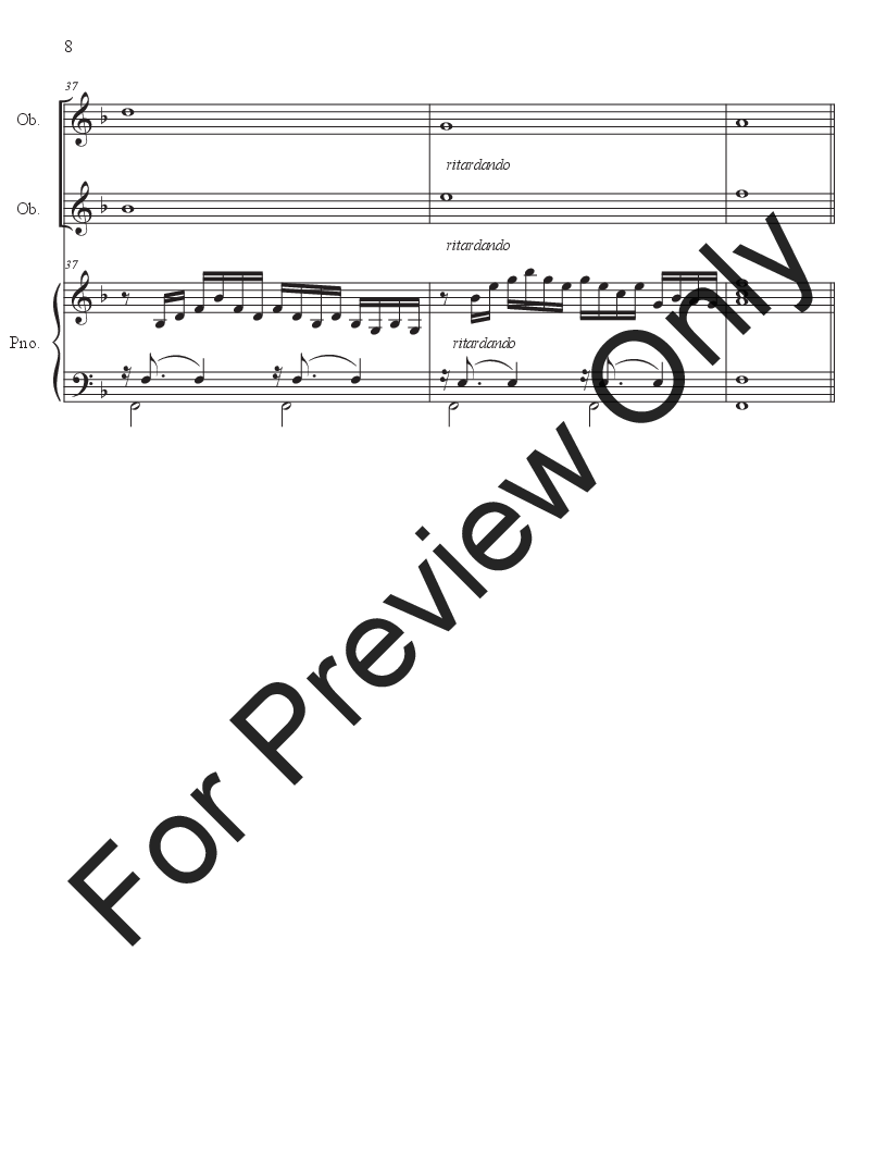 Bach Prelude (BWV 846) arranged for Flute and Oboe Duet with Piano P.O.D.