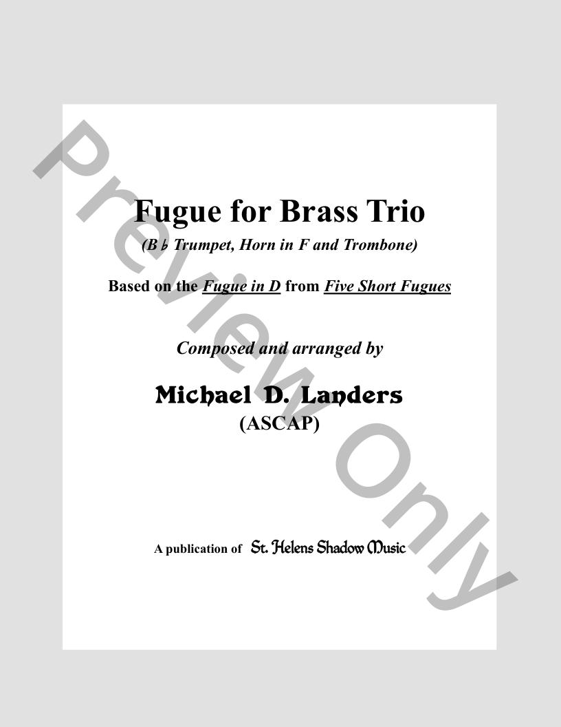 Fugue for Brass Trio P.O.D