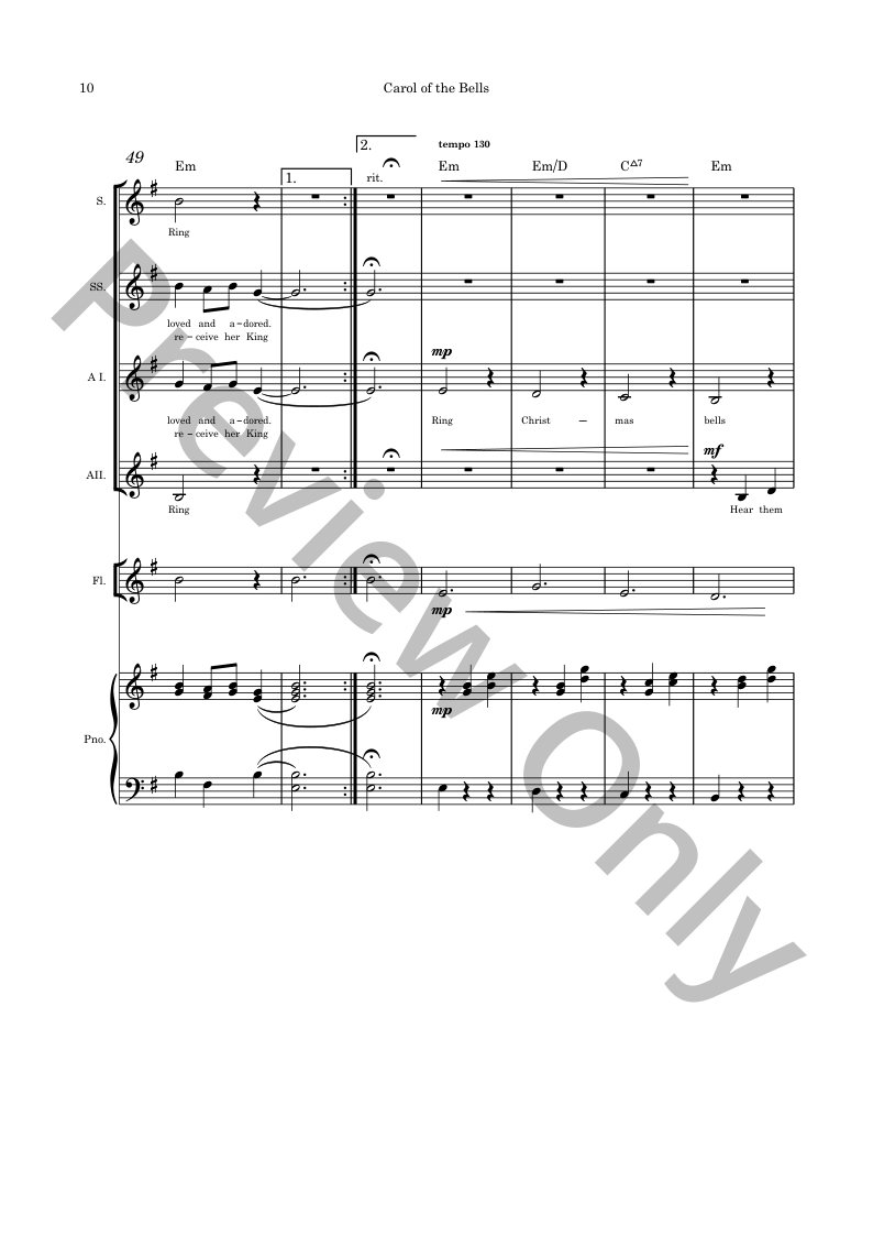 Christmas Angels Christmas Cantata SSAA and piano with optional instruments P.O.D