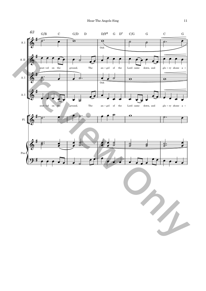 Christmas Angels Christmas Cantata SSAA and piano with optional instruments P.O.D