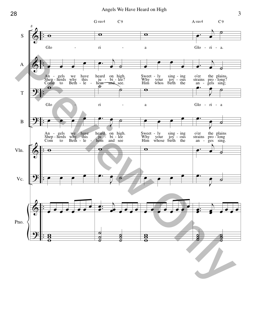 In The Stillness of the Night SATB Christmas Cantata with piano and optional instruments P.O.D