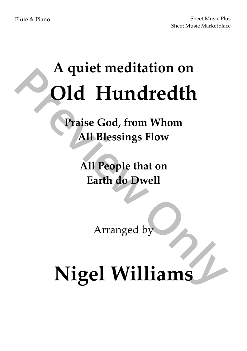 A Quiet Meditation on Old Hundredth P.O.D