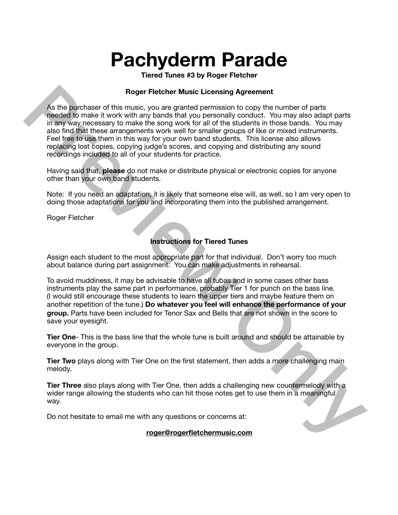 Pachyderm Parade (Tiered Tunes #3) P.O.D